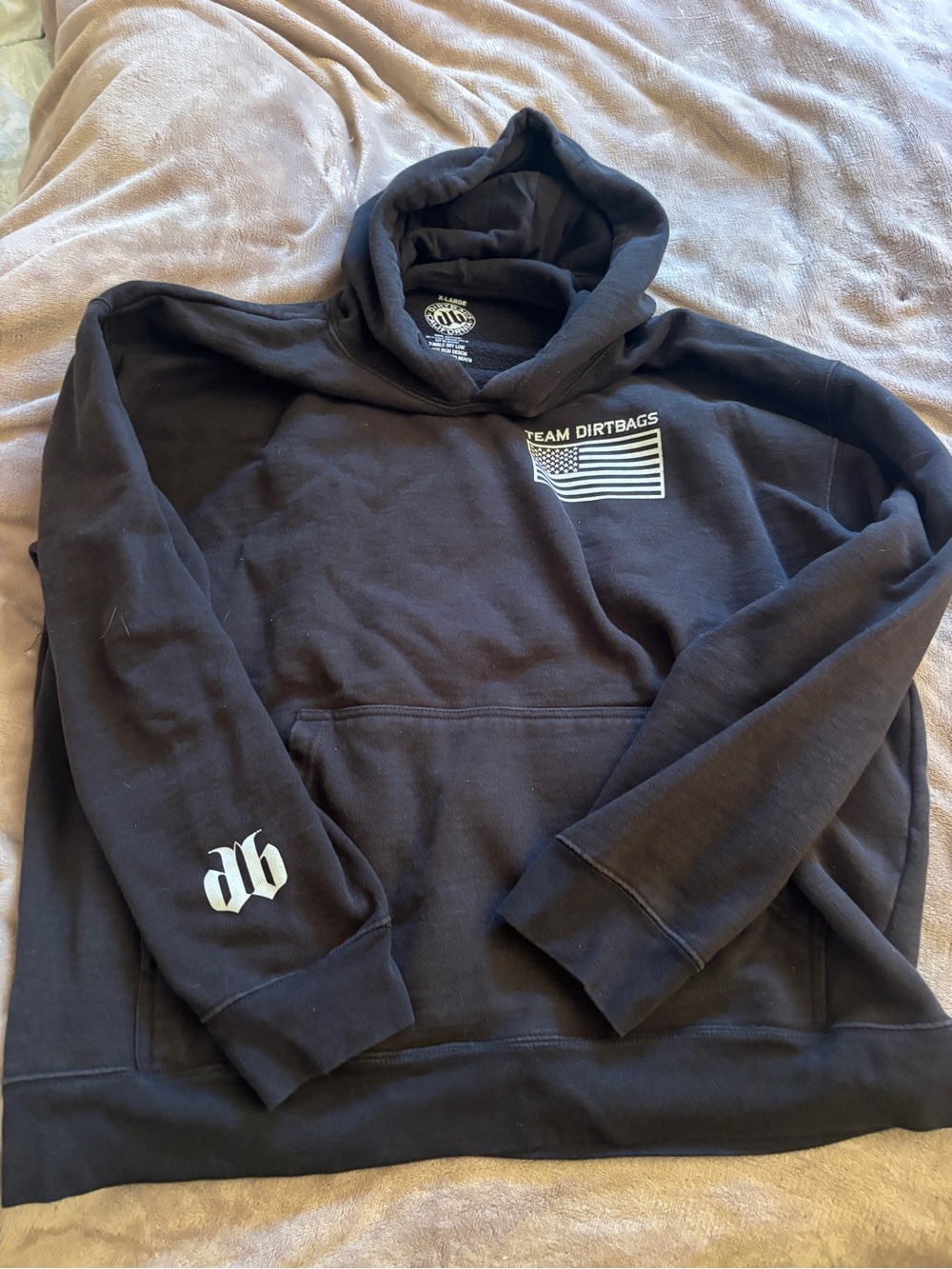 Team Dirtbags Men’s XL Black Hooded Sweatshirt